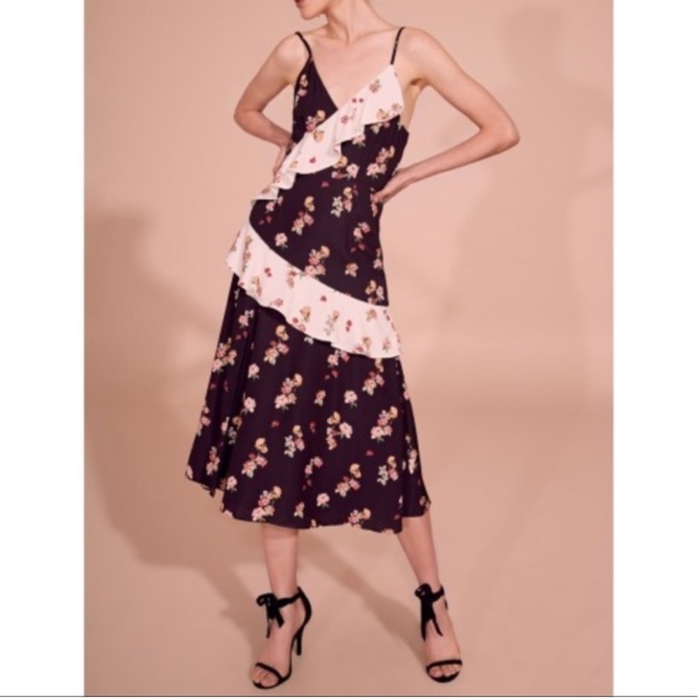 KEEPSAKE the Label Black and Floral Dress size XS